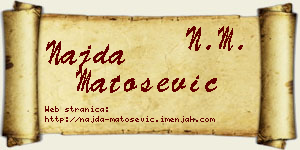 Najda Matošević vizit kartica